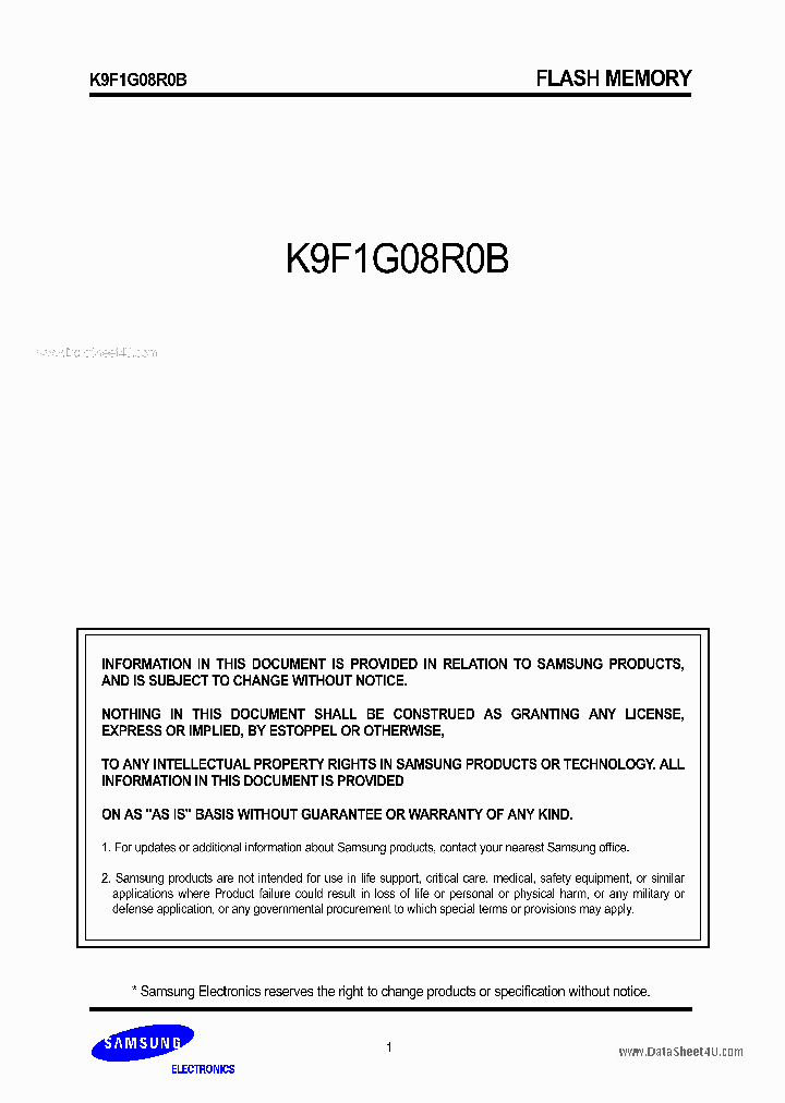 K9F1G08R0B_2077601.PDF Datasheet