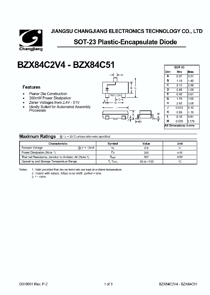BZX84C2V4-SOT-23_2078068.PDF Datasheet