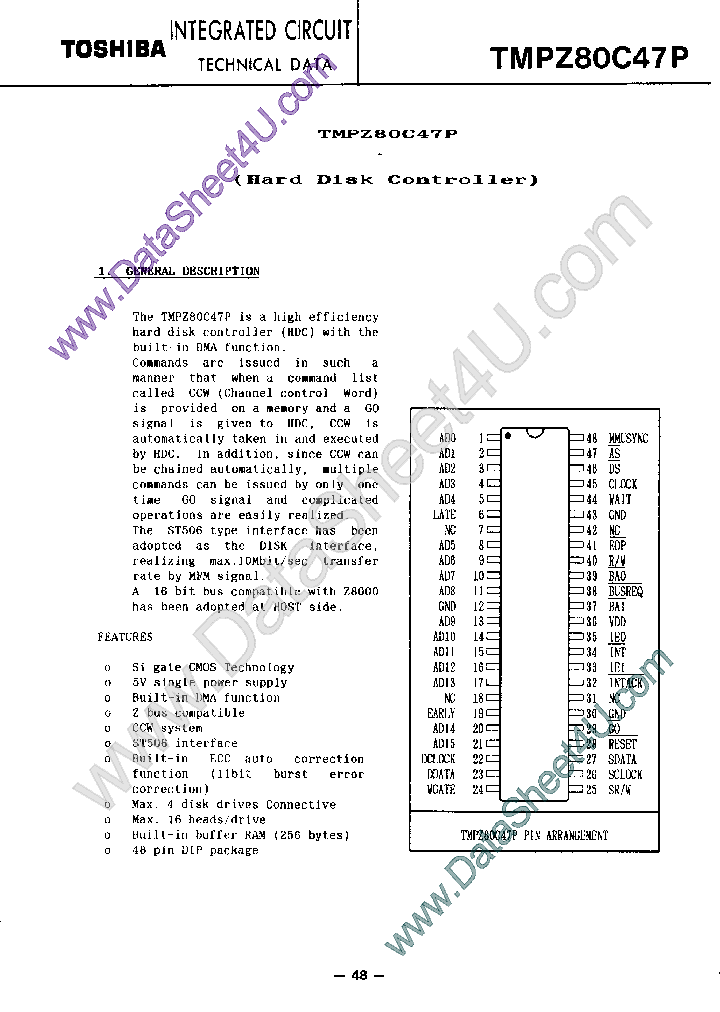 TMPZ80C47P_2085498.PDF Datasheet
