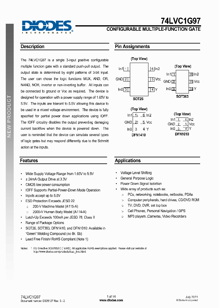 74LVC1G97_2092545.PDF Datasheet Download