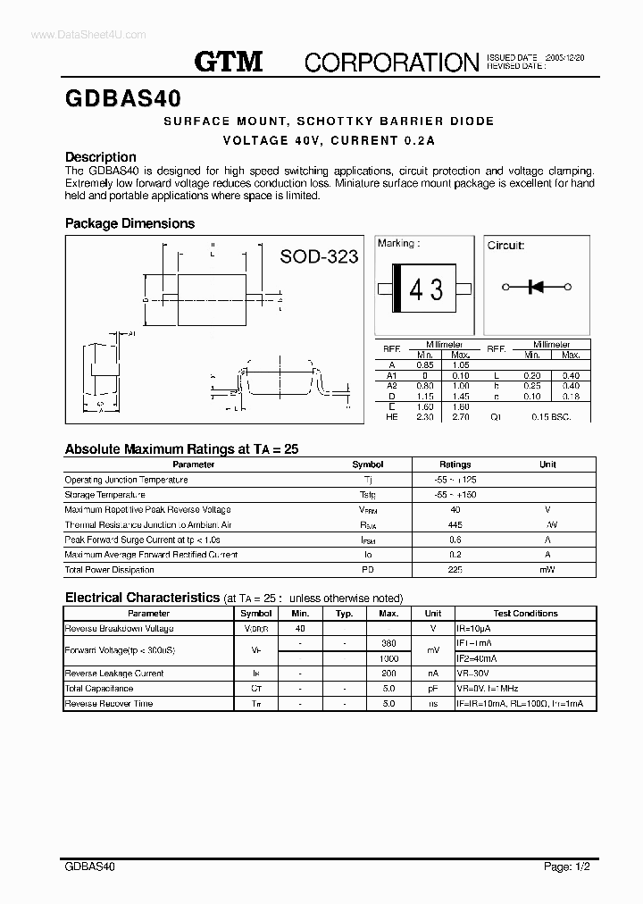 GDBAS40_2102187.PDF Datasheet