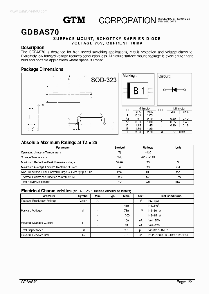 GDBAS70_2102188.PDF Datasheet