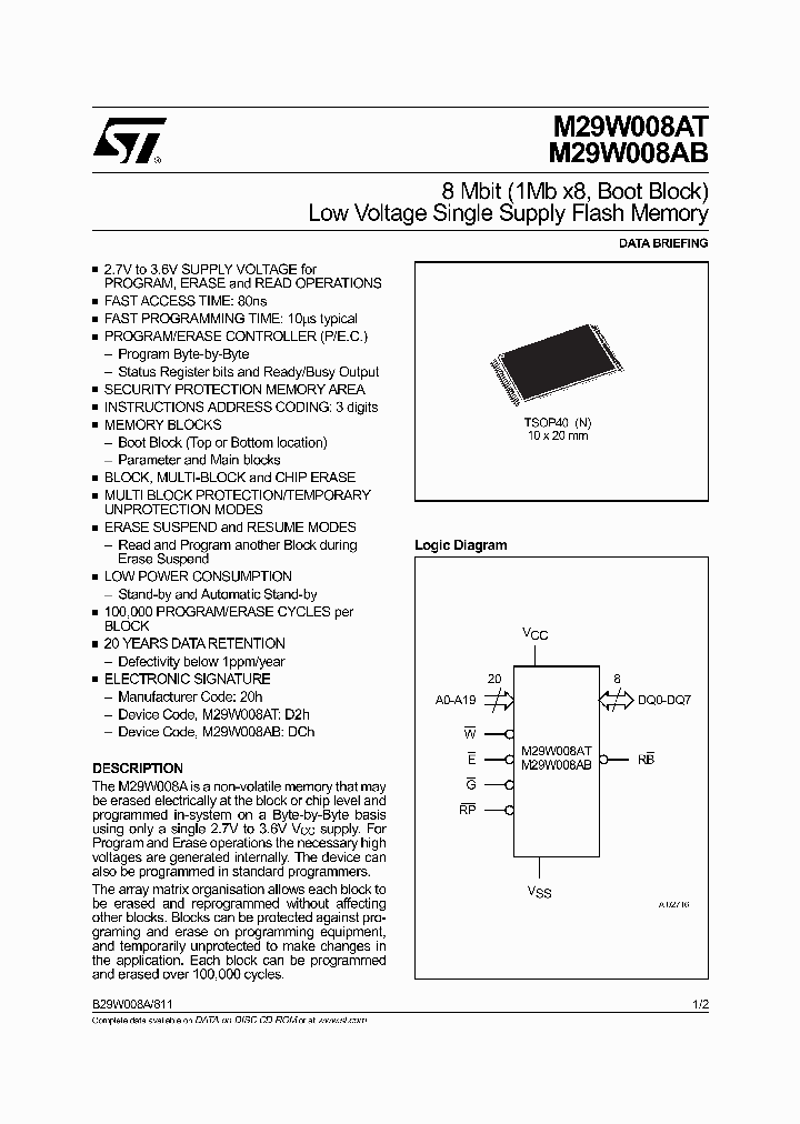 M29W008AT_2109315.PDF Datasheet