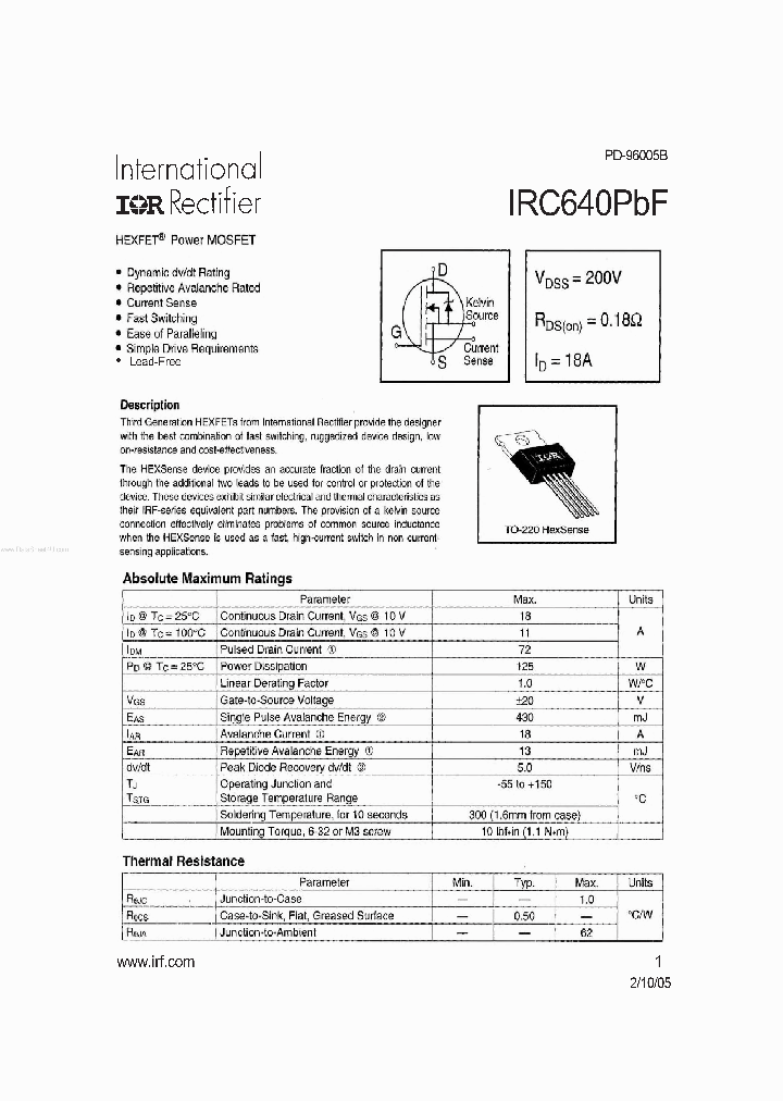 IRC640PBF_2143857.PDF Datasheet