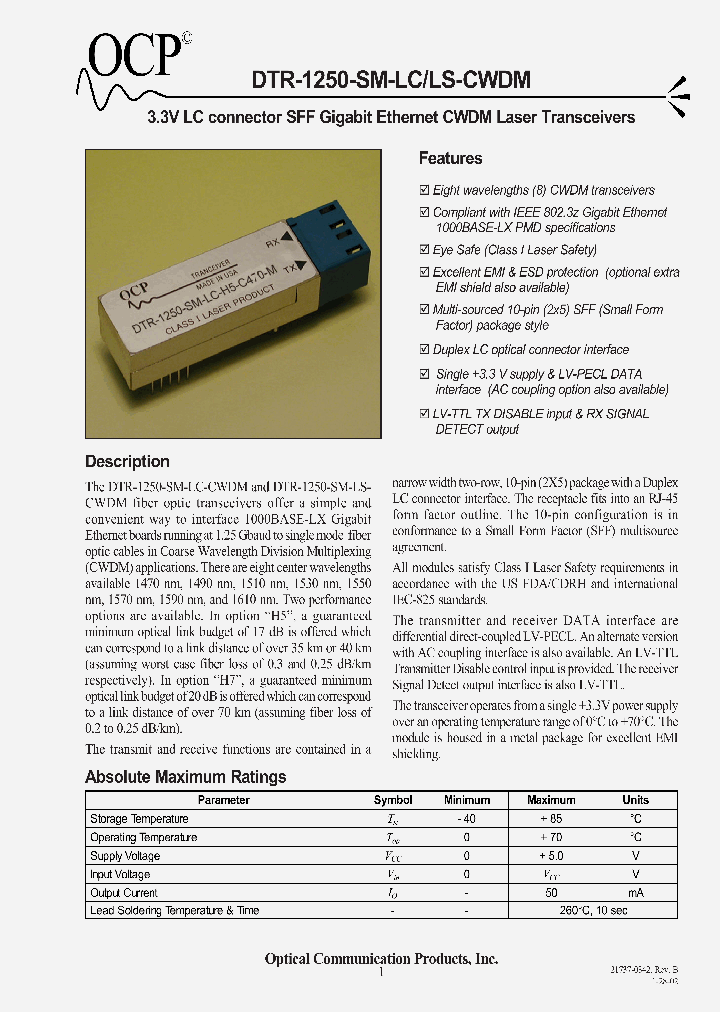 DTR-1250-SM-LC_2148789.PDF Datasheet