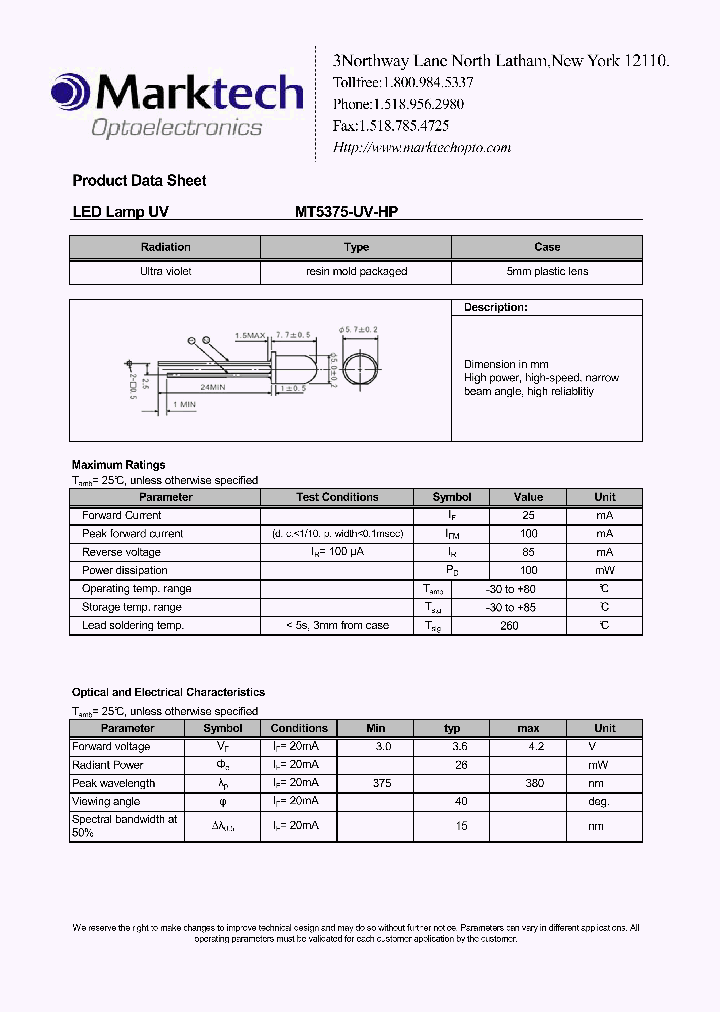 MT5375-UV-HP_2149637.PDF Datasheet