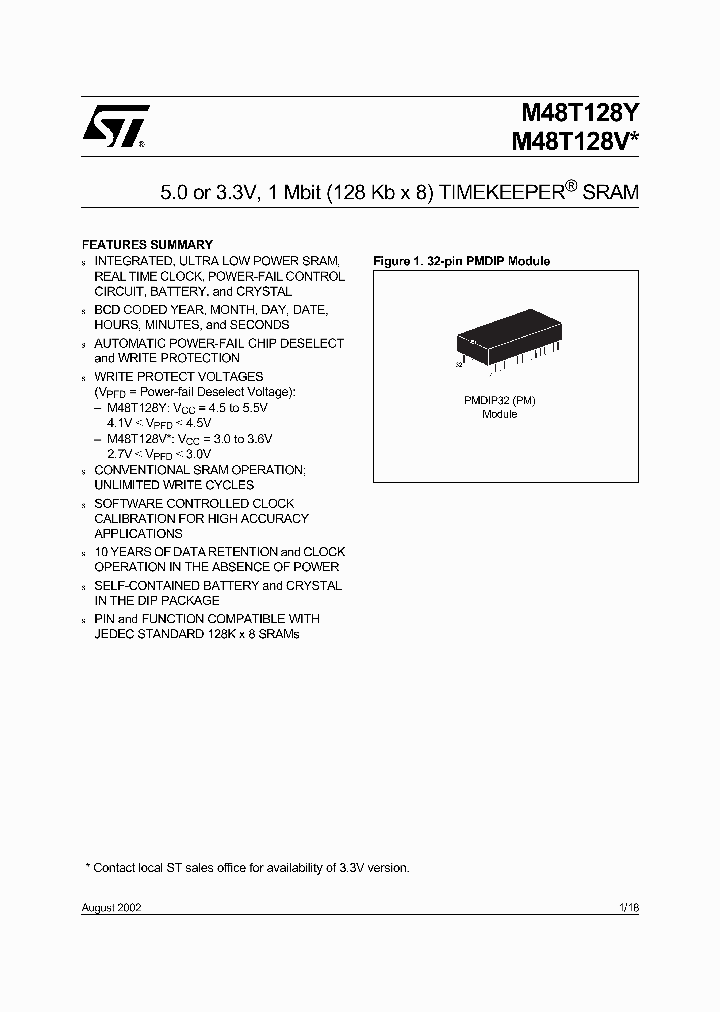 M48T128Y_2155205.PDF Datasheet