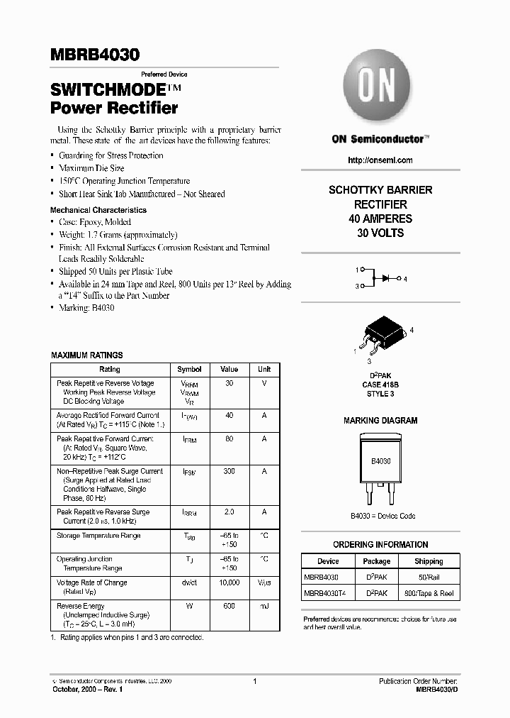 MBRB4030-D_2171378.PDF Datasheet