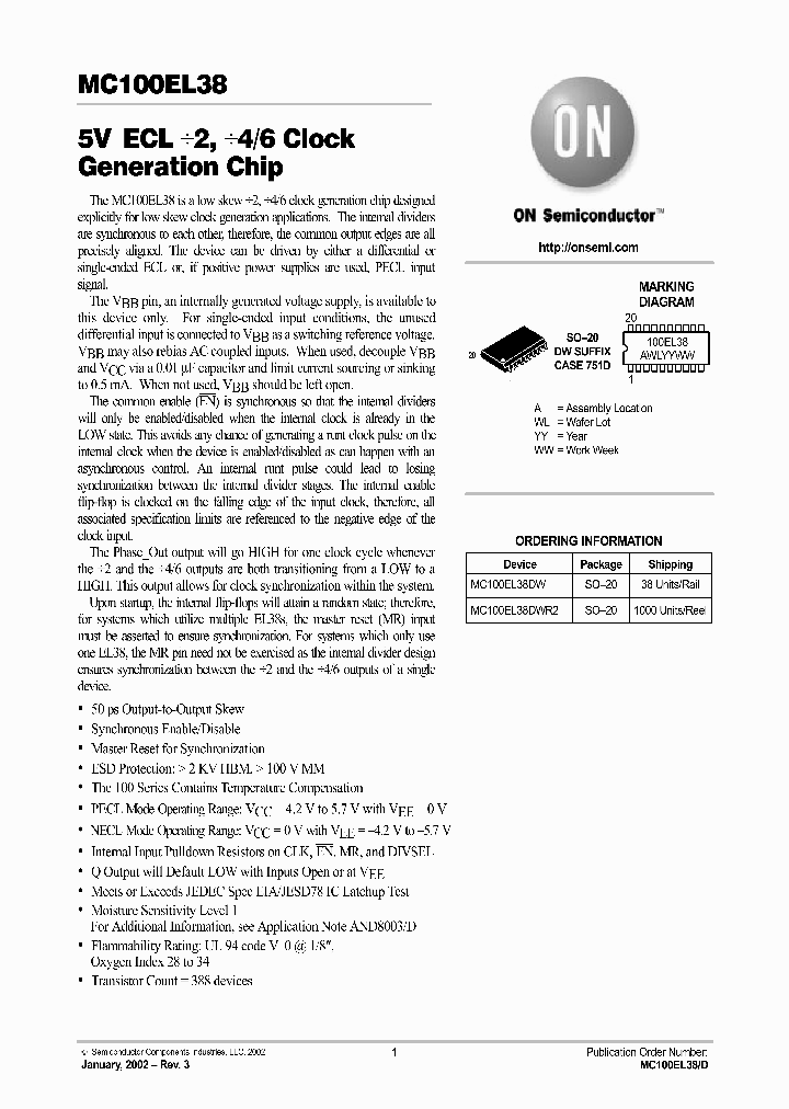MC100EL38-D_2176203.PDF Datasheet