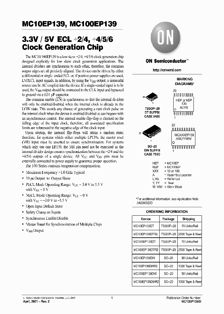 MC10EP139-D_2179689.PDF Datasheet