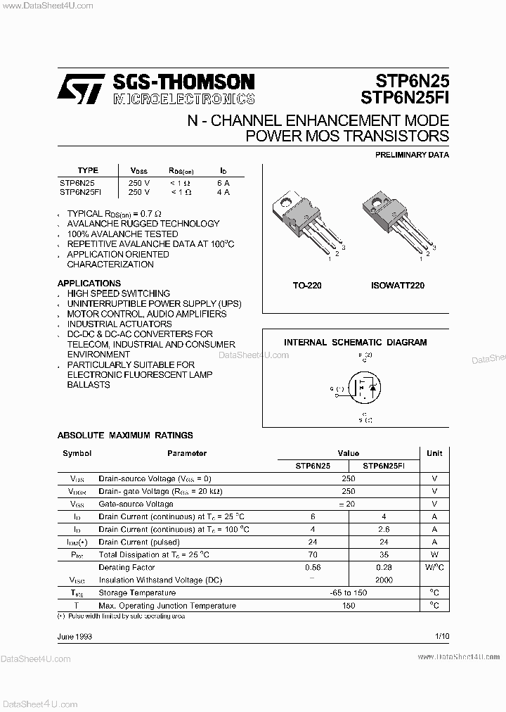 STP6N25_2183219.PDF Datasheet