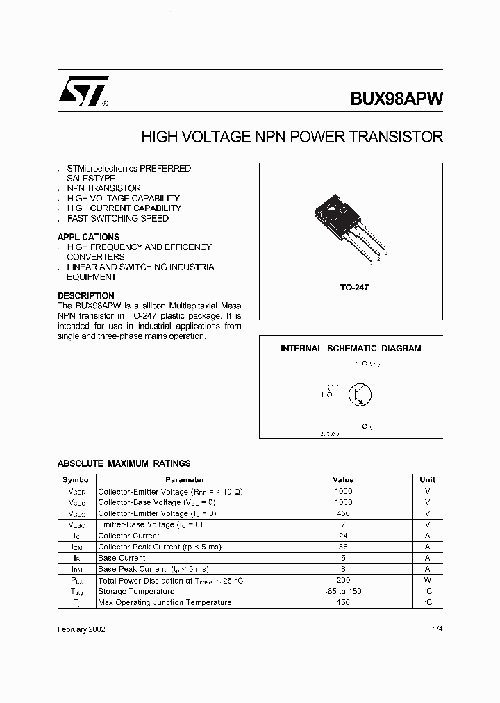 BUX98APW_2194313.PDF Datasheet