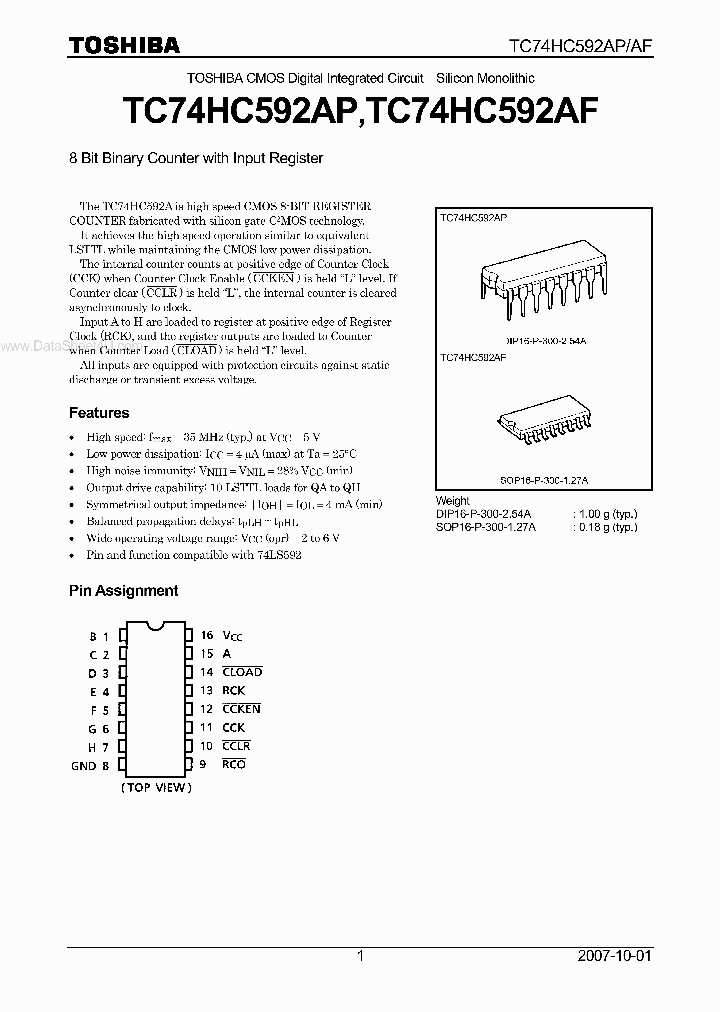 TC74HC592AF_2211595.PDF Datasheet