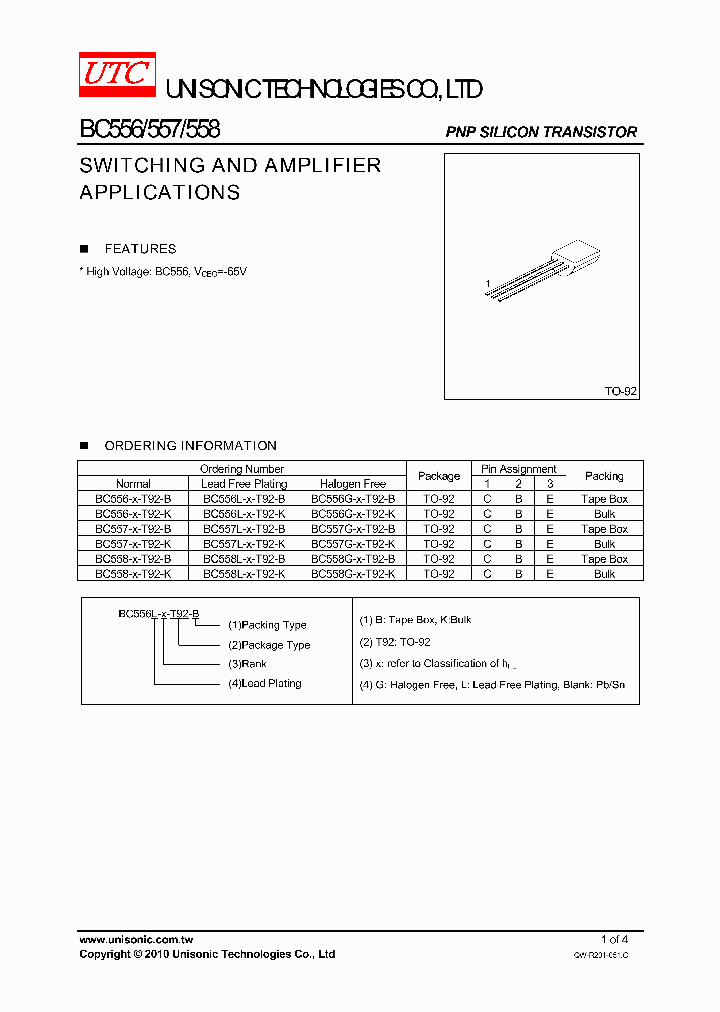 BC558G-X-T92-B_2221909.PDF Datasheet