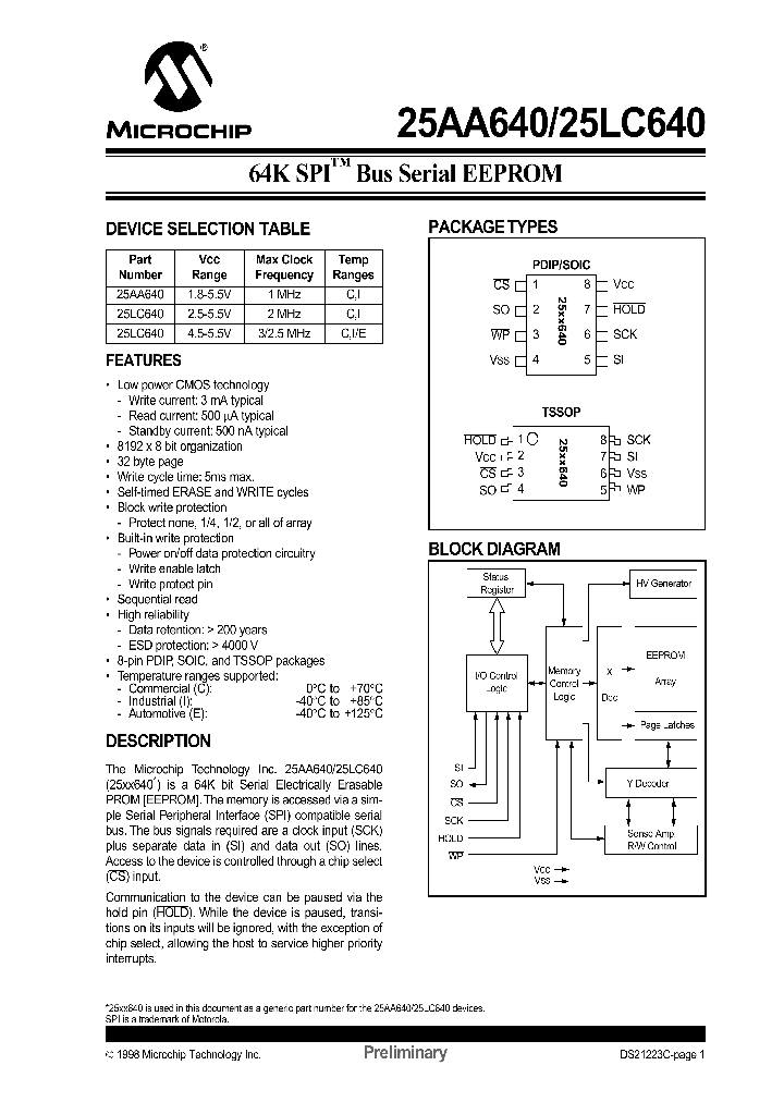 25LC640IP_2236751.PDF Datasheet