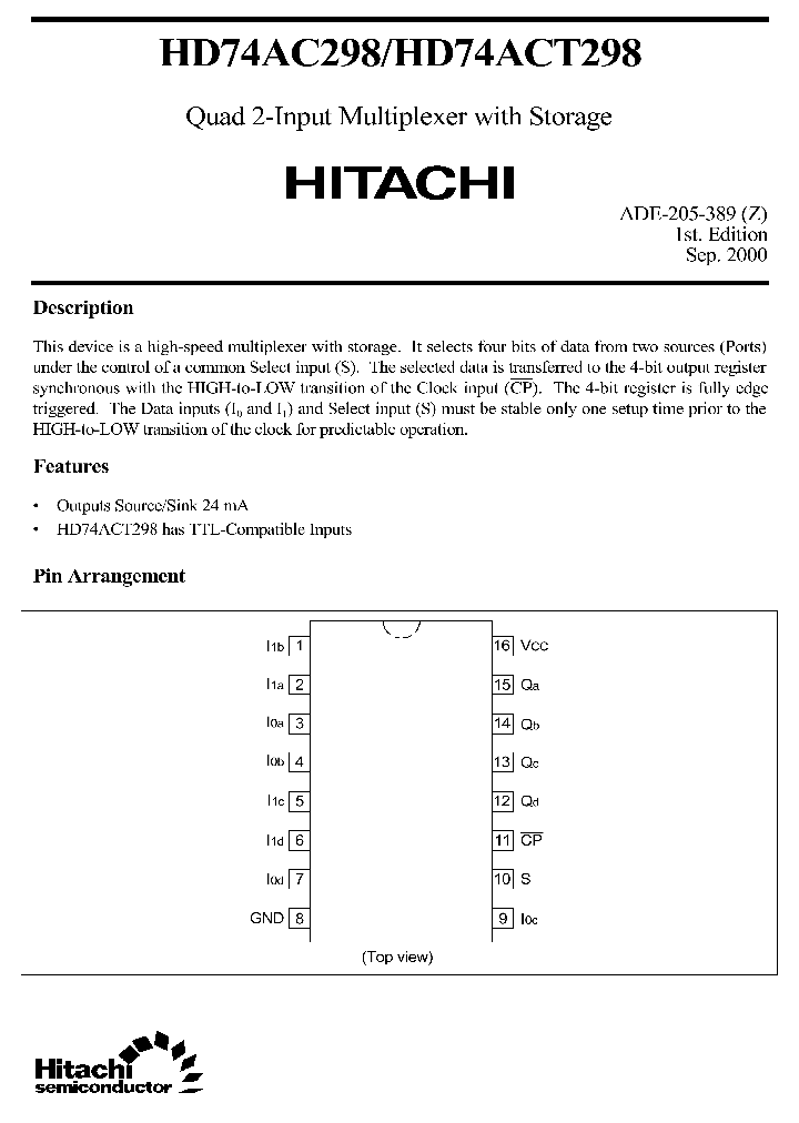 HD74AC298HD74ACT298_2240150.PDF Datasheet