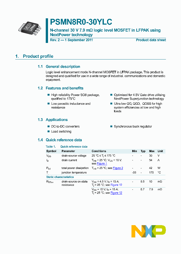 PSMN8R0-30YLC_2239669.PDF Datasheet