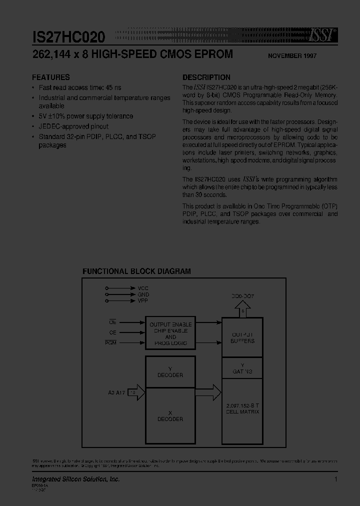 IS27HC020-70PLI_2252014.PDF Datasheet