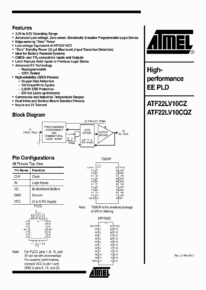 ATF22LV10CQZ-30PC_2263290.PDF Datasheet