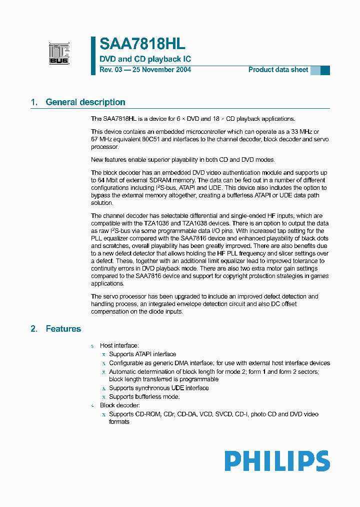 SAA7818HL_2272862.PDF Datasheet