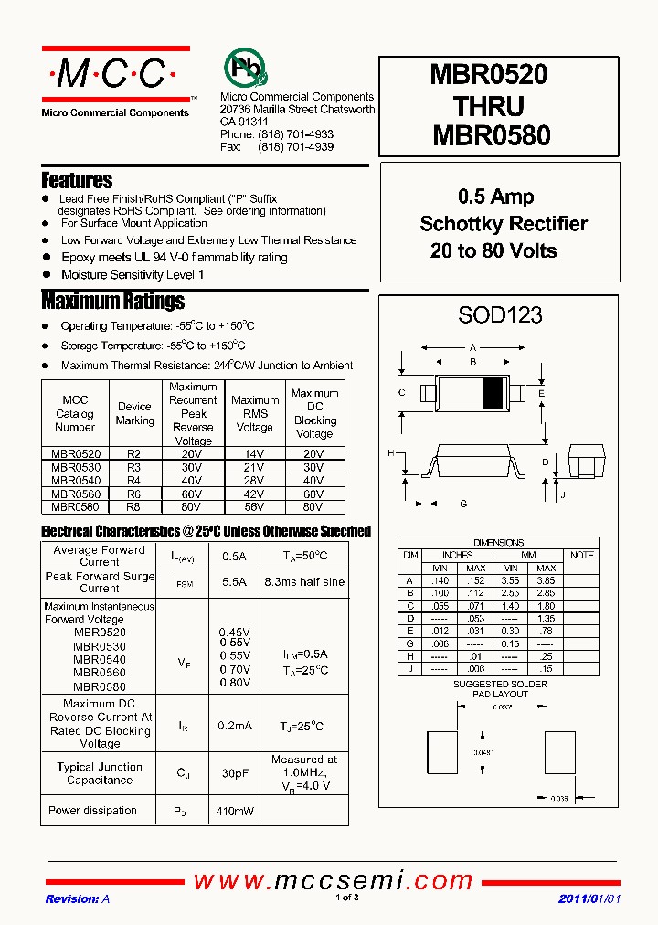 MBR0540_2280000.PDF Datasheet