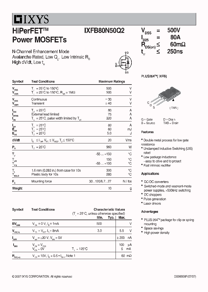 IXFB80N50Q207_2282804.PDF Datasheet