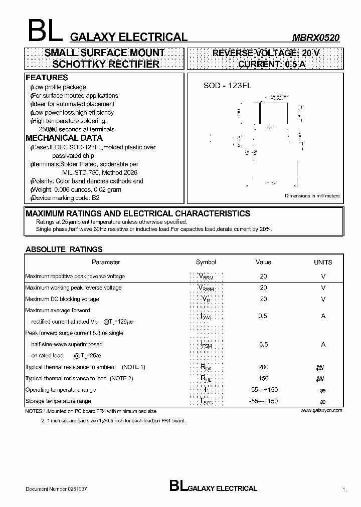 MBRX0520_2292504.PDF Datasheet