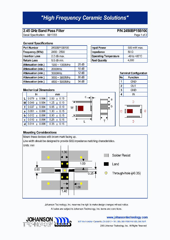 2450BP15B100_2293298.PDF Datasheet