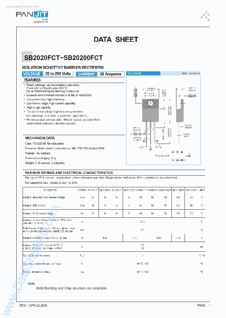 SB20200FCT_2352855.PDF Datasheet Download --- IC-ON-LINE