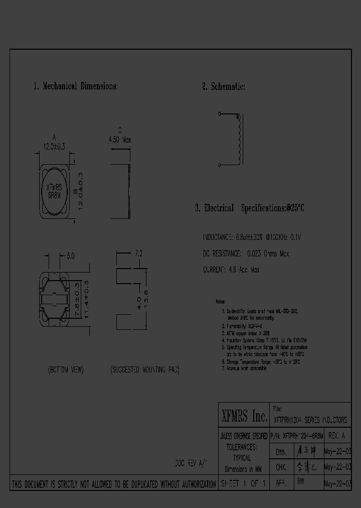 XFTPRH1204-6R8M_2387597.PDF Datasheet