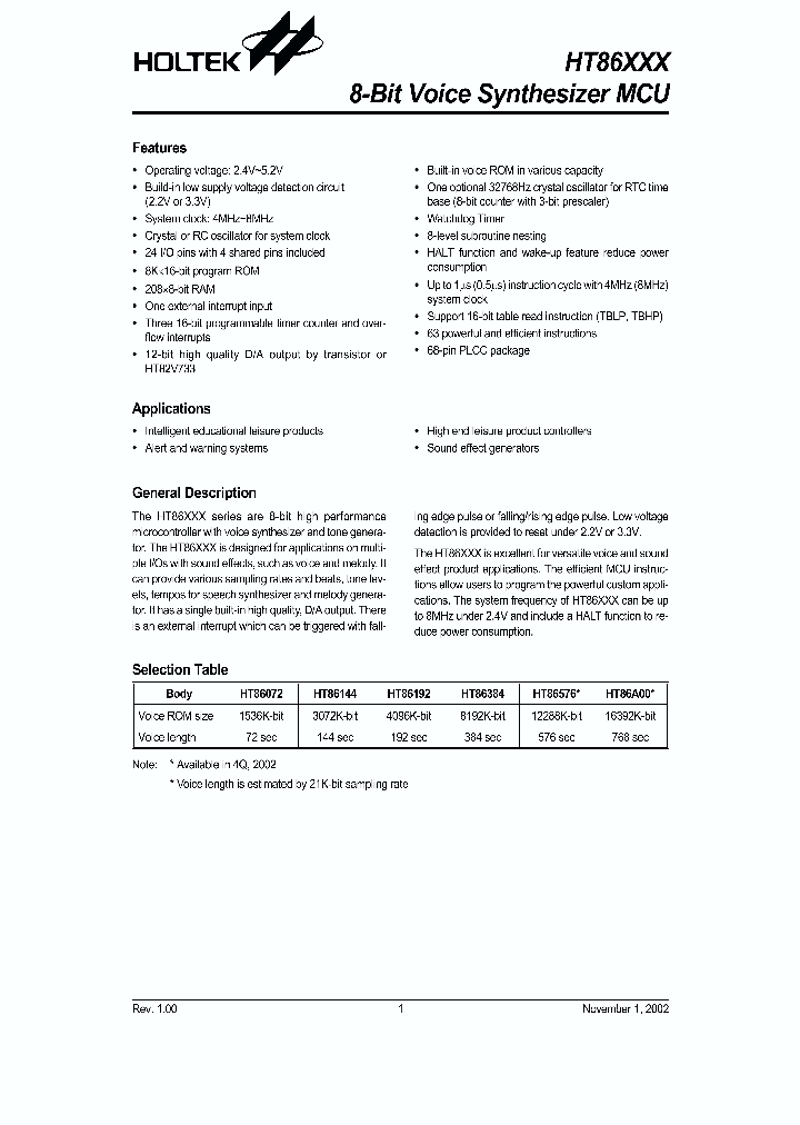 HT8607268PLCC_2410679.PDF Datasheet