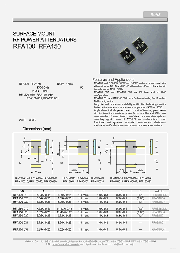 RFA100_2417599.PDF Datasheet