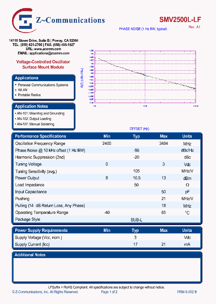 SMV2500L-LF_2435951.PDF Datasheet