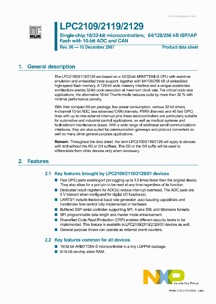 LPC2109_2440503.PDF Datasheet