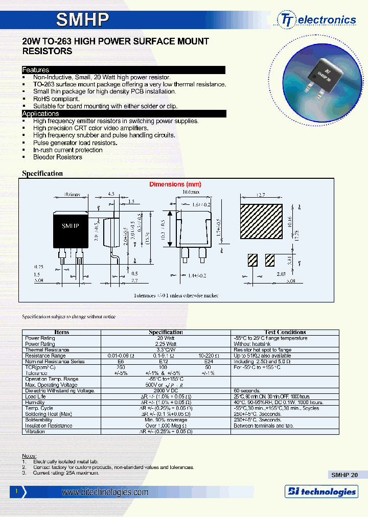 SMHP0R100J_2445385.PDF Datasheet