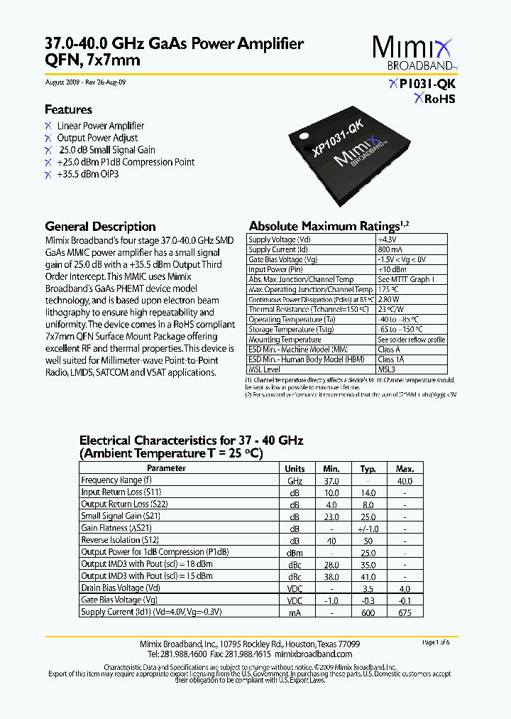 XP1031-QK09_2463986.PDF Datasheet