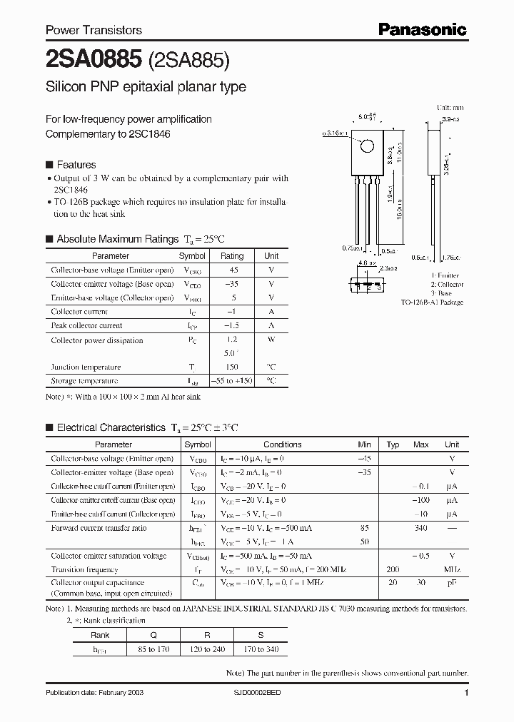2SA885_2468868.PDF Datasheet