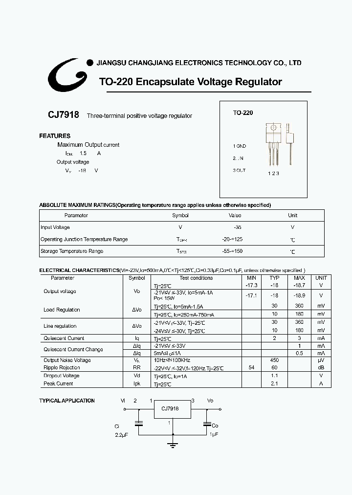 CJ7918-TO-220_2470919.PDF Datasheet