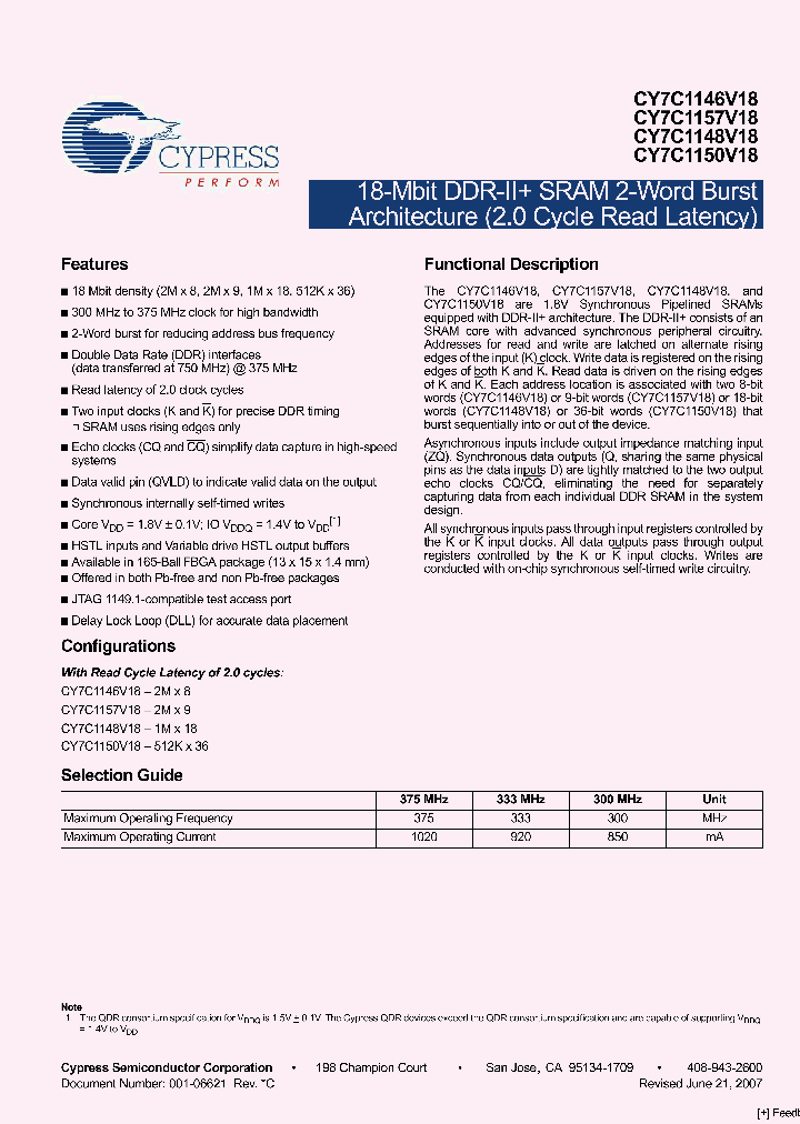 CY7C1146V18-333BZI_2481647.PDF Datasheet