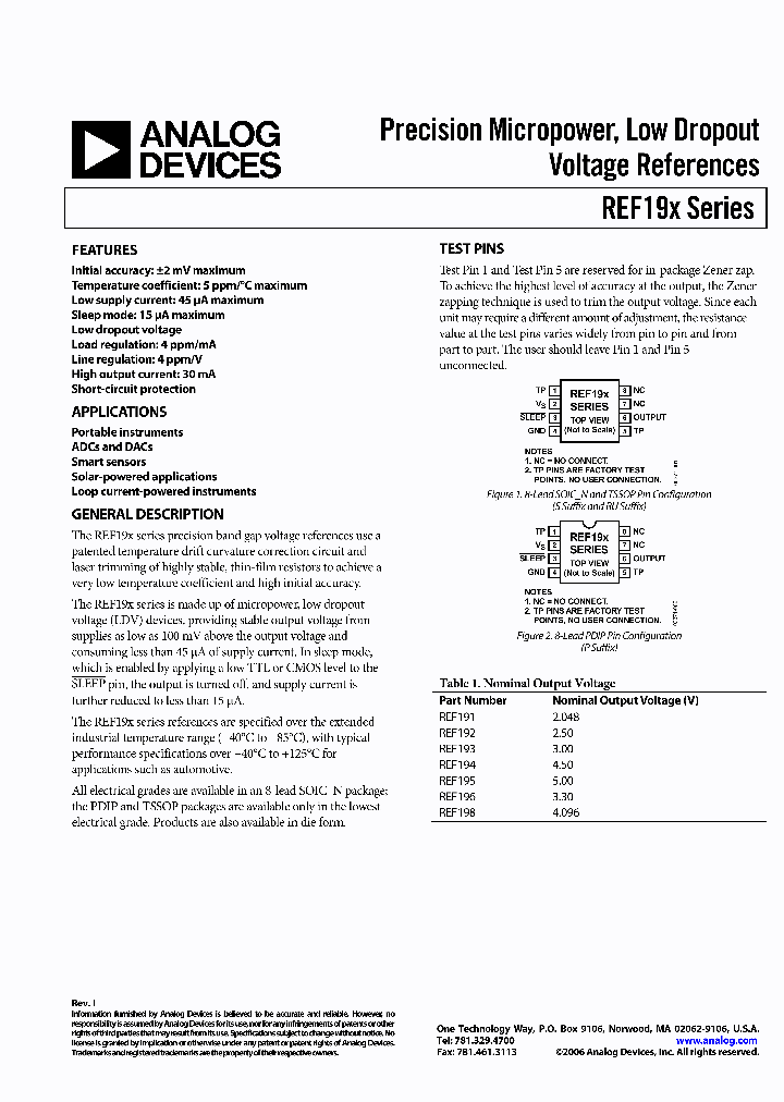 Ref191es Reel 2484270 Pdf Datasheet Download Ic On Line