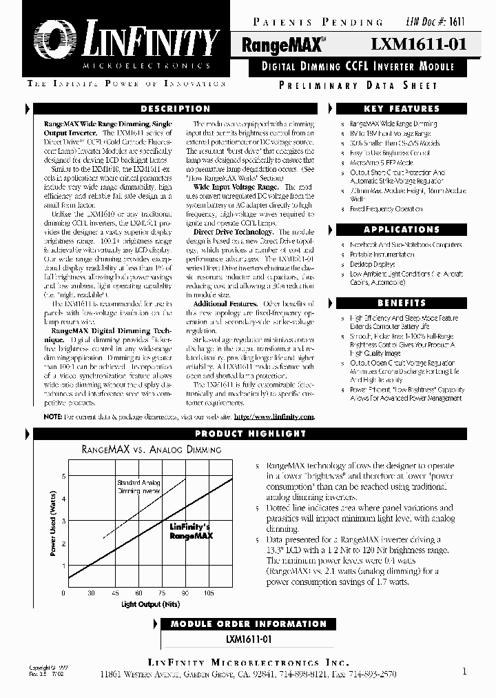 LXM1611-01_2491998.PDF Datasheet Download --- IC-ON-LINE