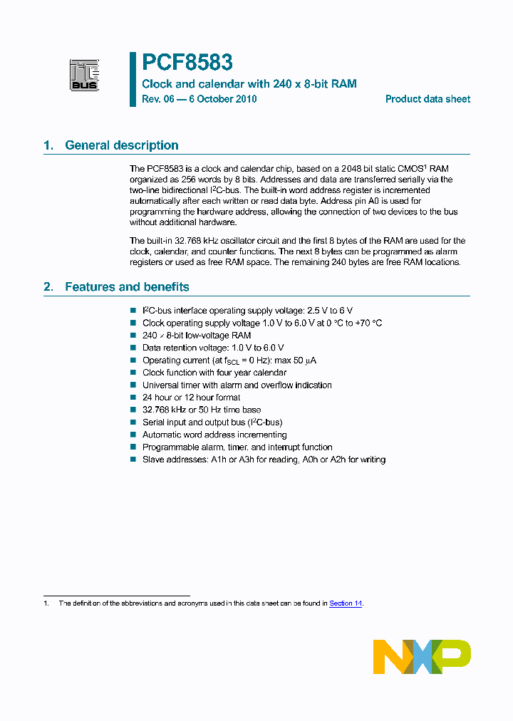 PCF8583_2509165.PDF Datasheet
