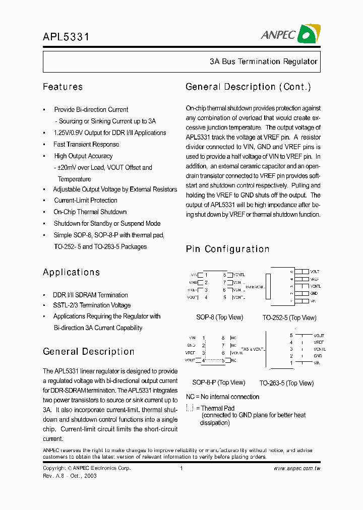 APL5331KAC-TRL_2557852.PDF Datasheet Download --- IC-ON-LINE