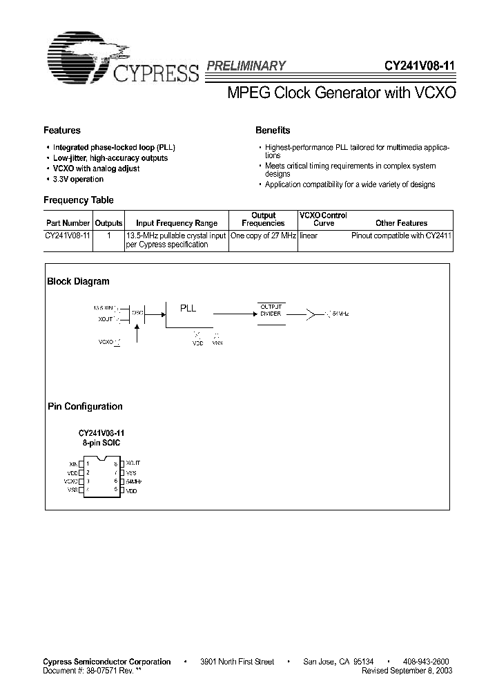 CY241V08-11_2564404.PDF Datasheet