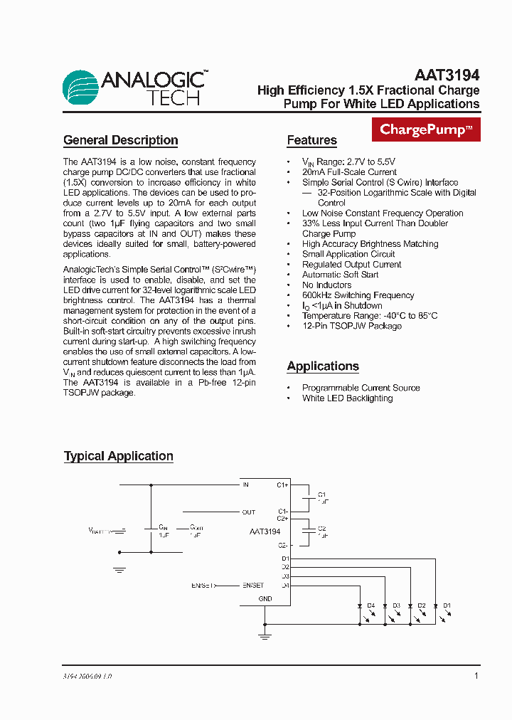 AAT3194ITP-20-T1_2591418.PDF Datasheet