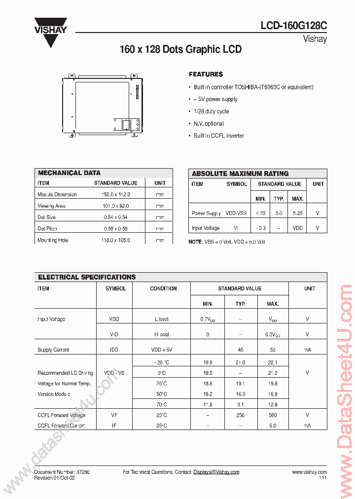 LCD160G128C_2603734.PDF Datasheet