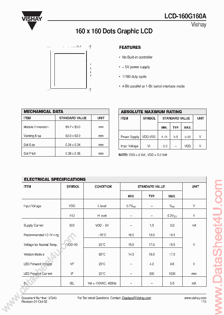 LCD160G160A_2603735.PDF Datasheet