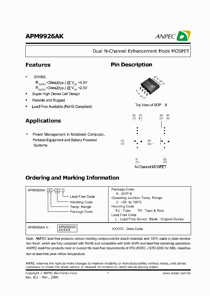 APM9926AKC-TUL_2610151.PDF Datasheet