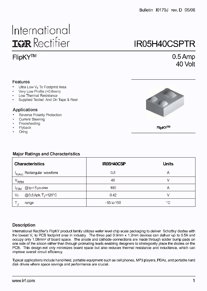 IR05H40CSPTR_2634304.PDF Datasheet