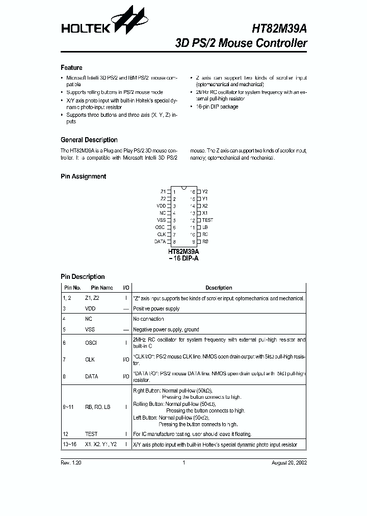 HT82M39A16DIP_2636219.PDF Datasheet